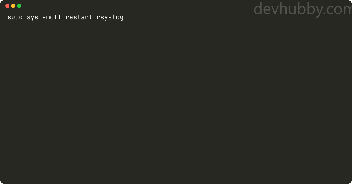 How to restart the rsyslog daemon?
