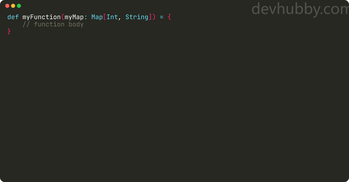 How to pass map as parameter in Scala?