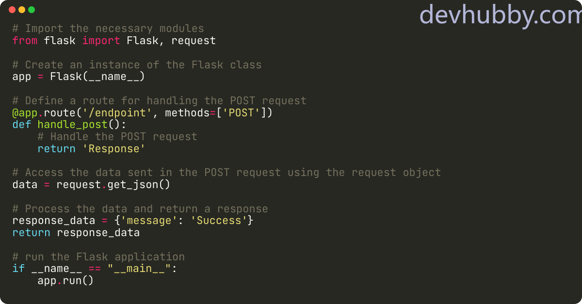 How to handle post request in python flask?