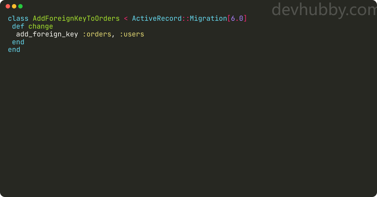 How to add a foreign key in Ruby on Rails?