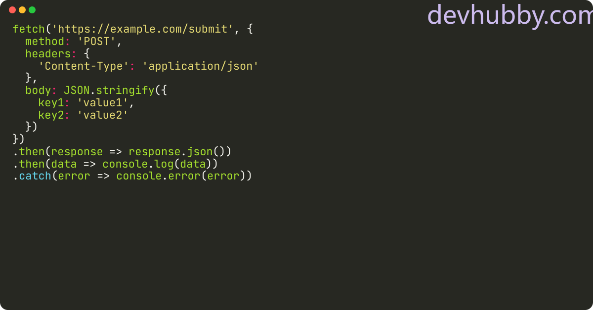 How to send a post request in javascript?