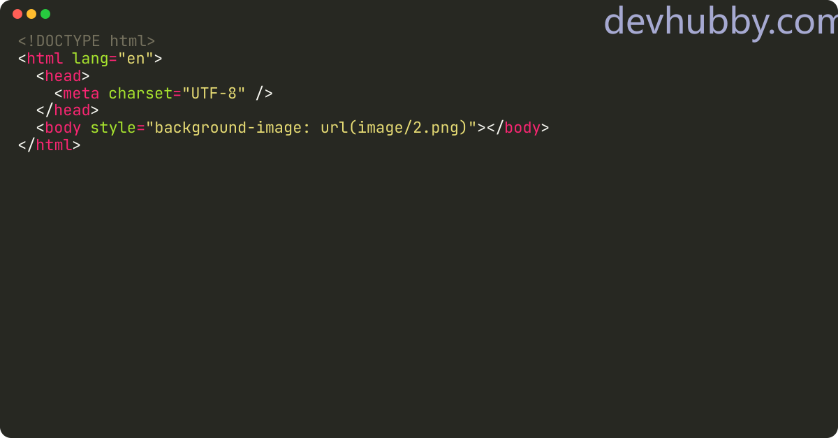 How to make background image in HTML?