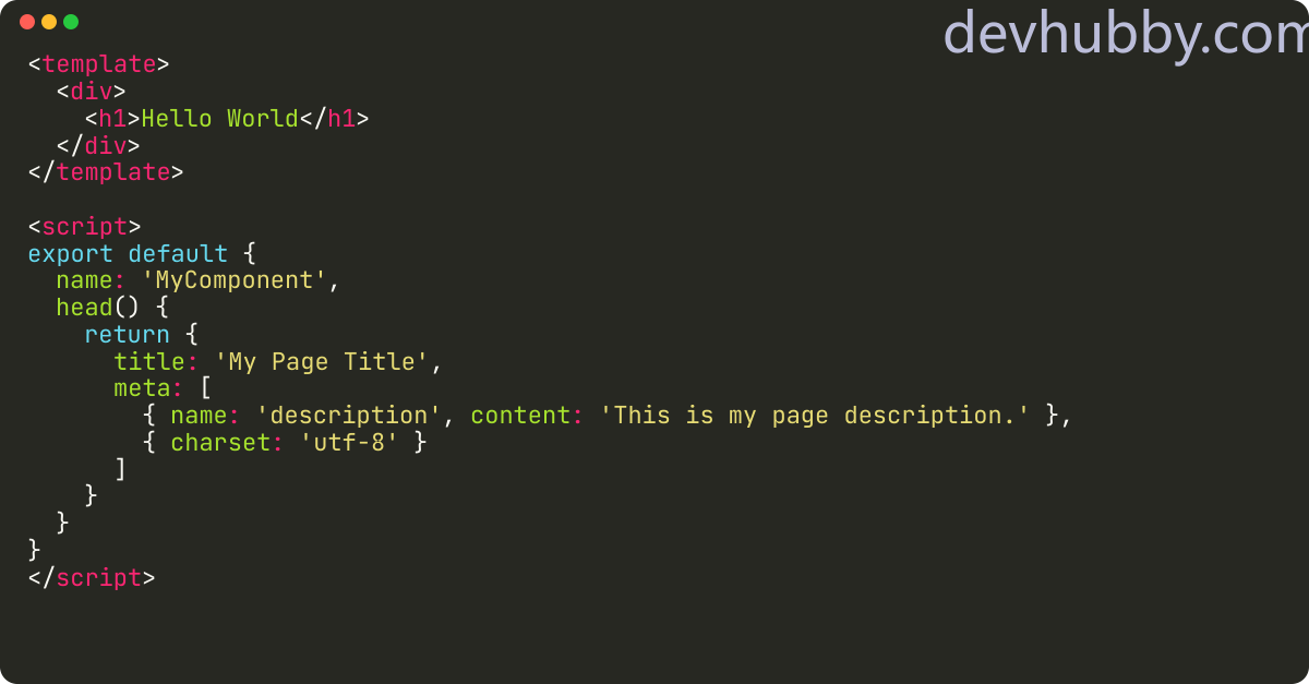 How to use meta tags in vue.js 3?