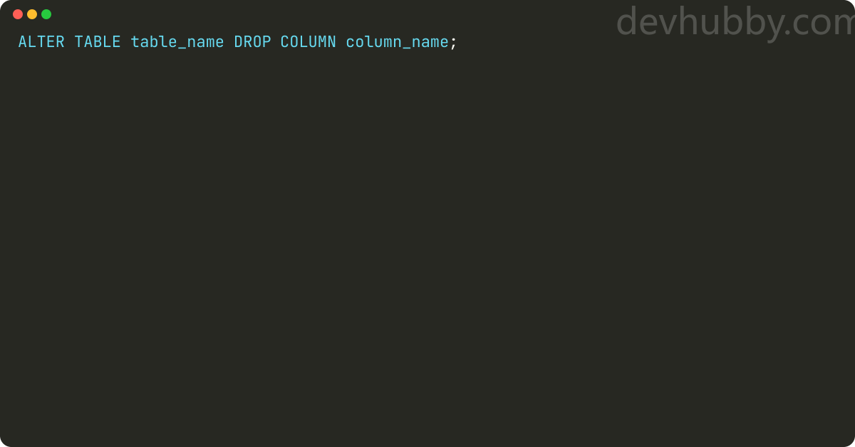 How to drop a column in Clickhouse?