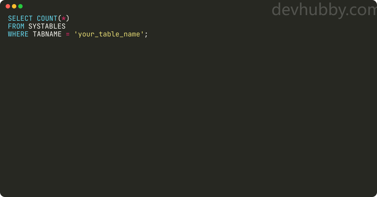 How to check if a table exists in Netezza?