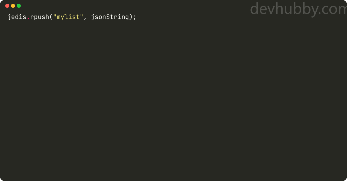 How to store an arraylist in redis?