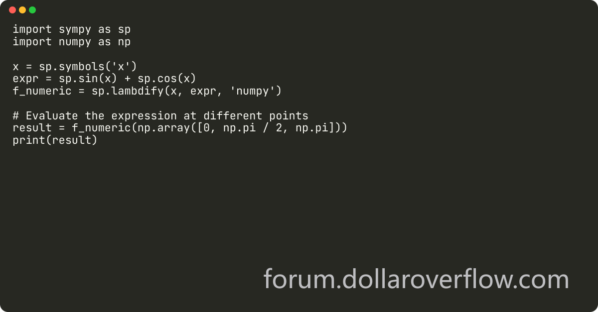 How Can Sympy Be Integrated with Other Python Libraries Like Numpy?